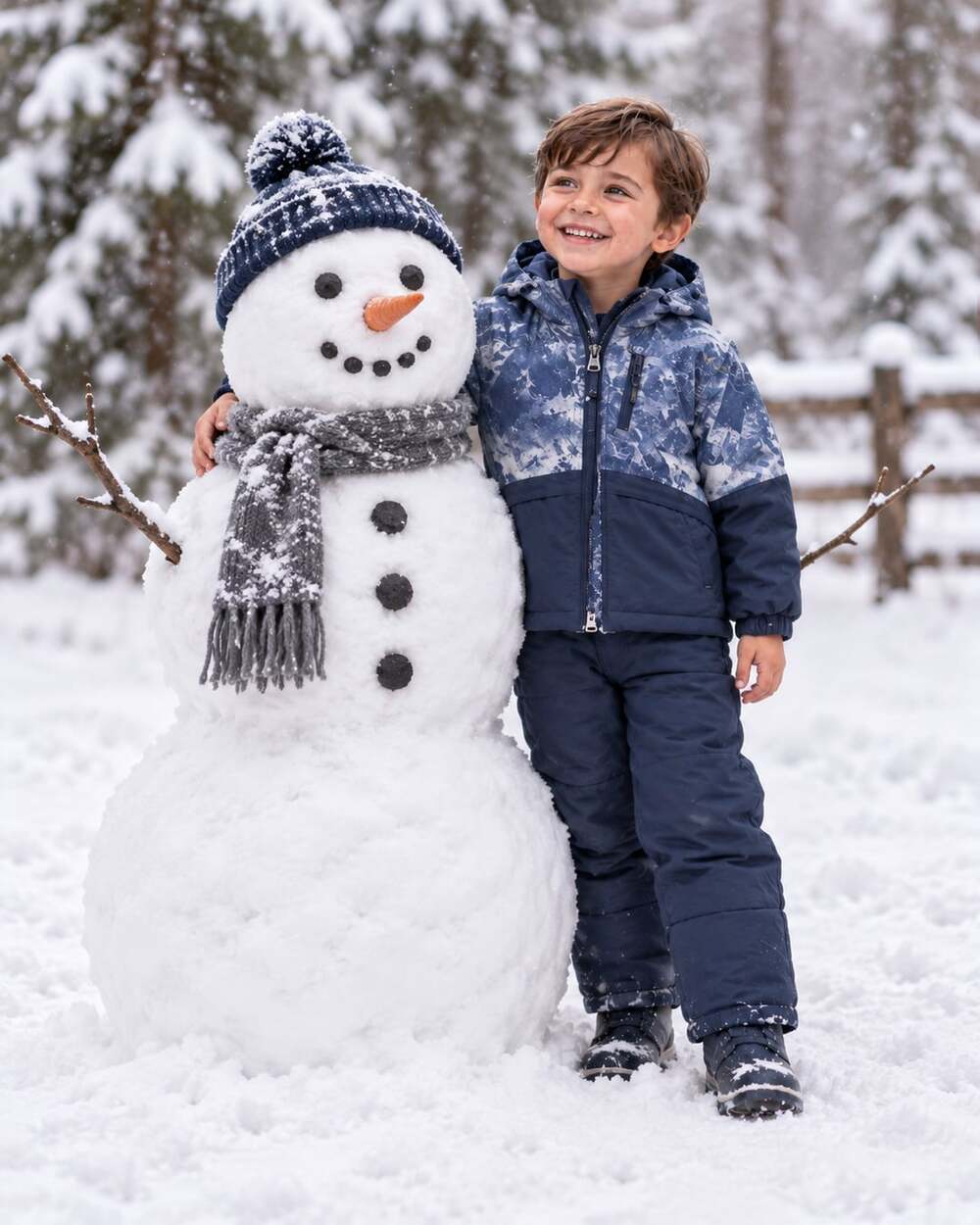 Snozu Kids 2 Piece Blue Snowsuit Winter Coat & Bib Snow Pants